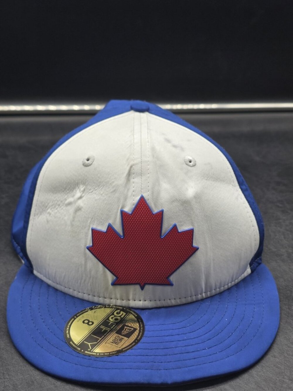 Toronto Blue Jays Hat Cap Fitted Mens 8 Blue White MLB Baseball New Era 59FIFTY